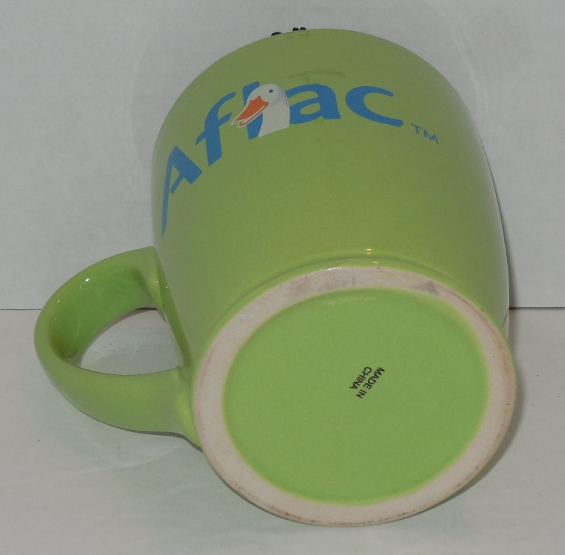 Image 3 of Aflac Green Coffee Mug Cup Ceramic