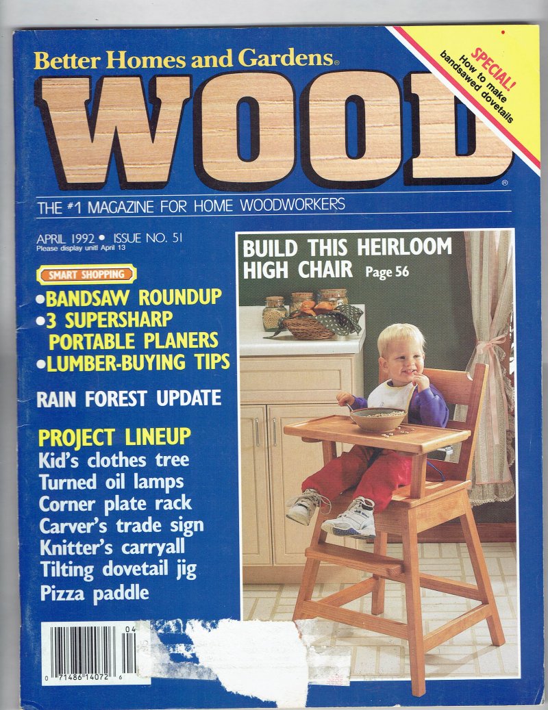 Image 0 of Better Homes and Gardens Wood Magazine April 1992 Issue 51