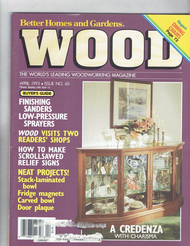 Image 0 of Better Homes and Gardens Wood Magazine April 1993 Issue 60