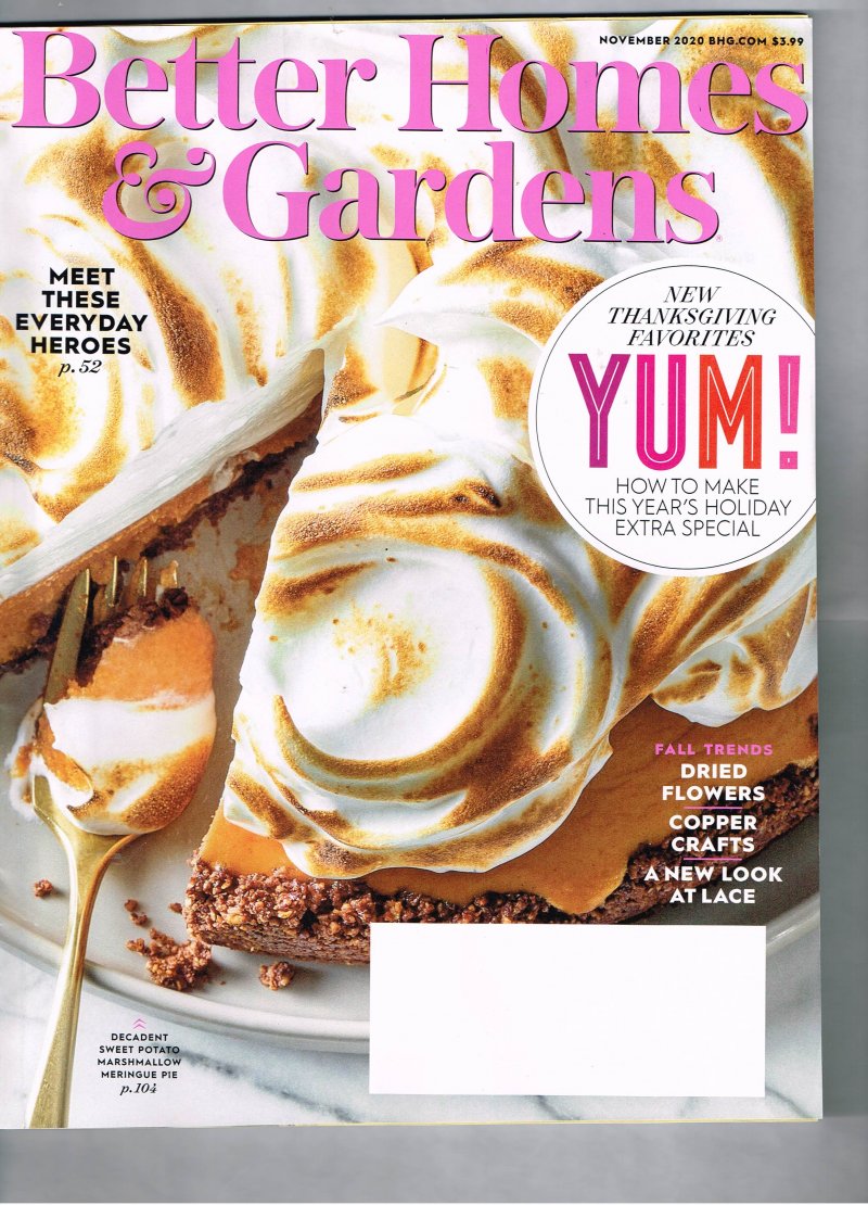 Better Homes and Gardens Magazine November 2020