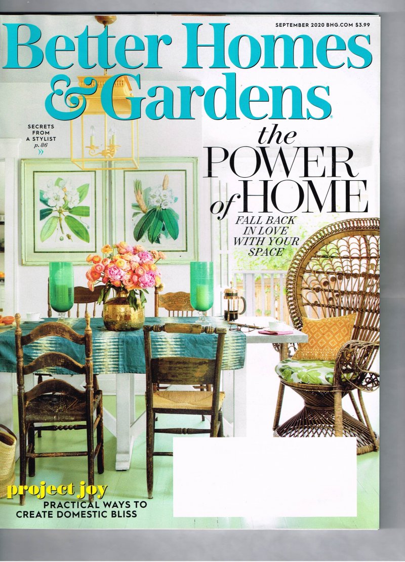 Better Homes and Gardens Magazine September 2020