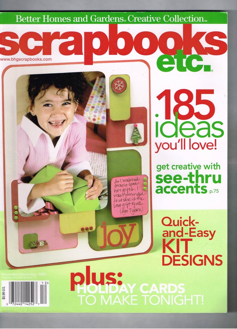 Scrapbooks Ect. Magazine November December 2005