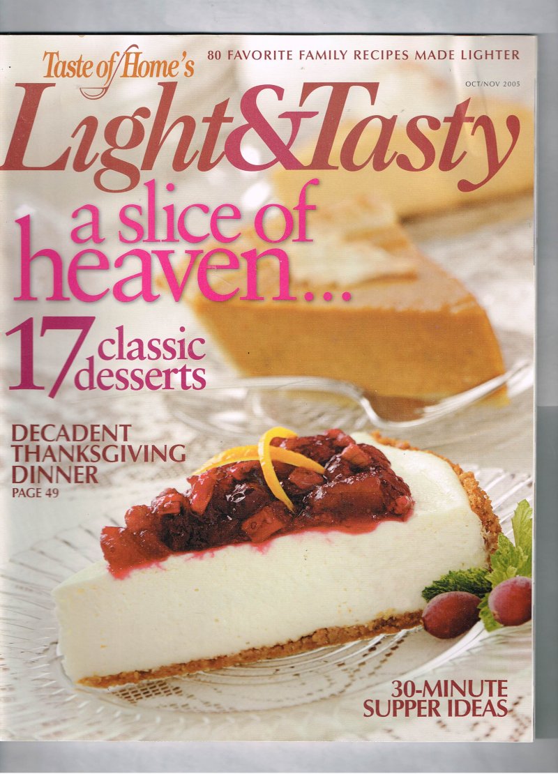 Taste Of Home Light and Tasty Magazine October November 2005