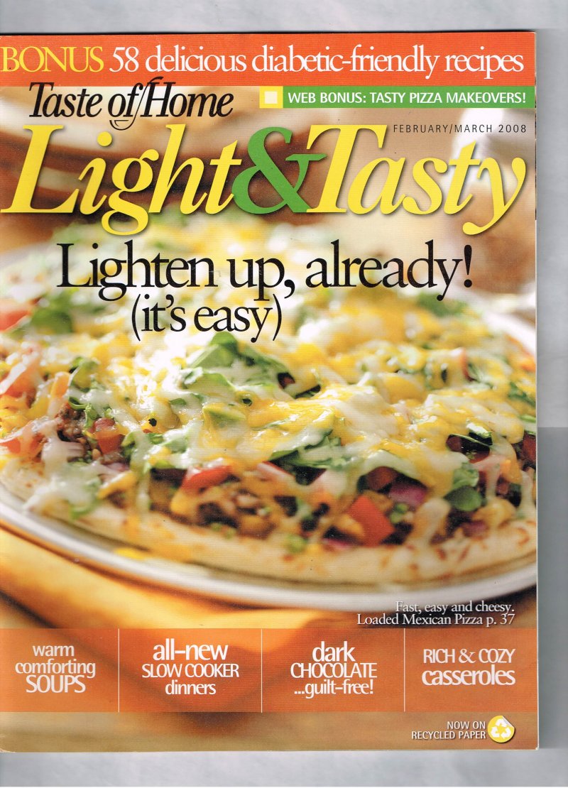 Taste Of Home Light and Tasty Magazine February March 2008
