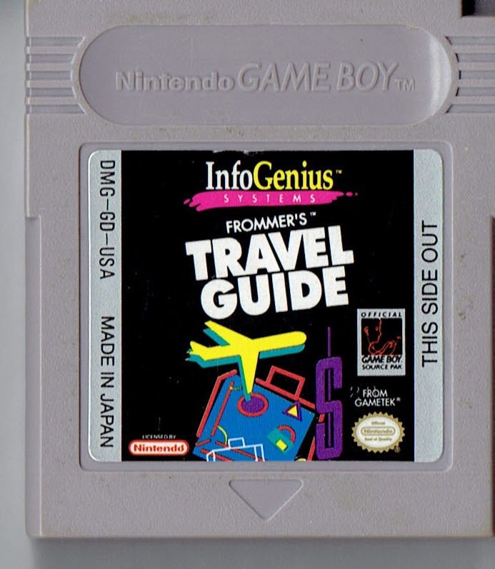 Image 0 of Nintendo Gameboy Infogenius Frommer's Travel Guide Video Game Cart Only Rare HTF