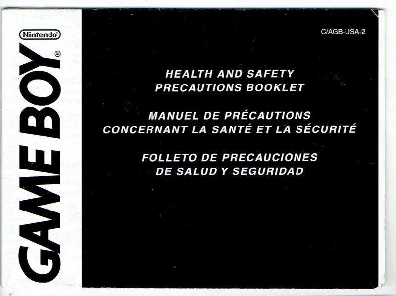 Image 0 of Nintendo Gameboy Health and Safety Precaution Booklet Manual Only