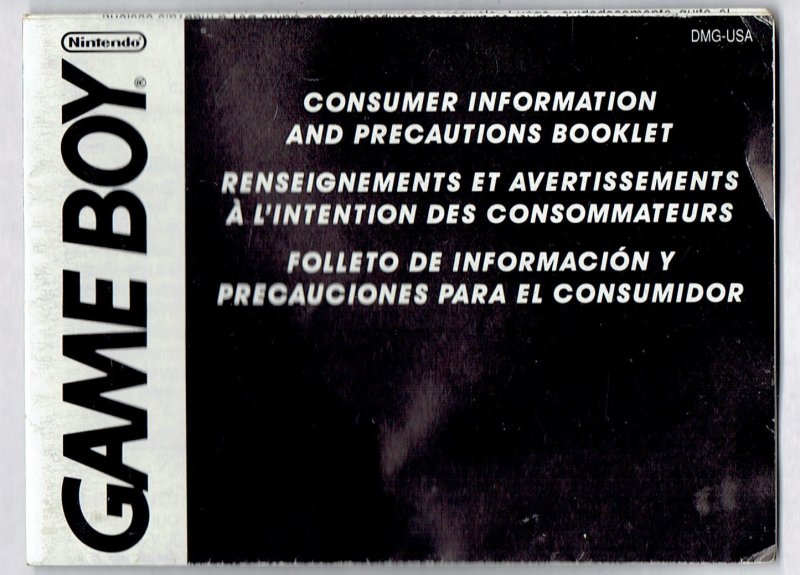 Image 0 of Nintendo Gameboy Consumer Information and Precaution Booklet Manual Only