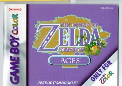 Nintendo Gameboy Color Zelda Oracle Of Ages Instruction Manual Rare HTF