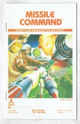 Atari Missile Command Game Instruction Manual ONLY