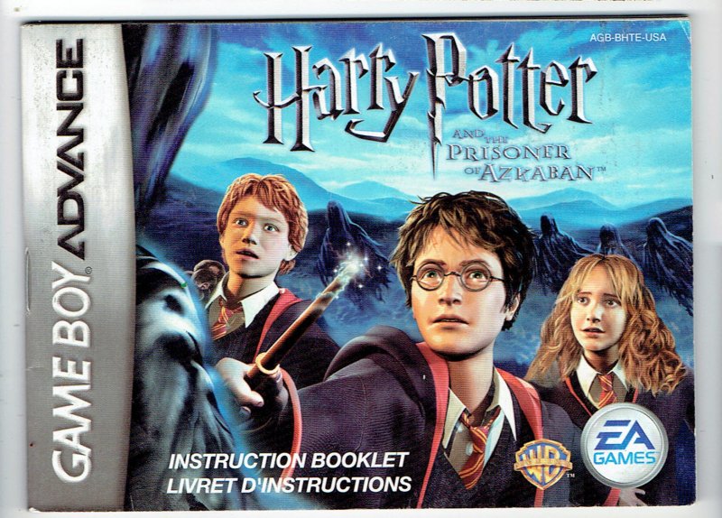 Nintendo Gameboy Harry Potter Prisoner Of Azkaban Instruction Manual Only