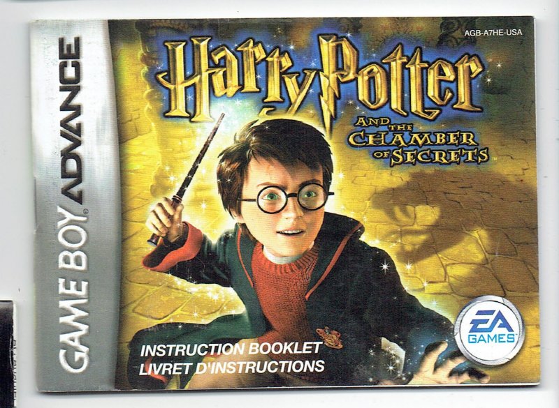 Nintendo Gameboy Harry Potter Chamber Of Secrets Instruction Manual Only