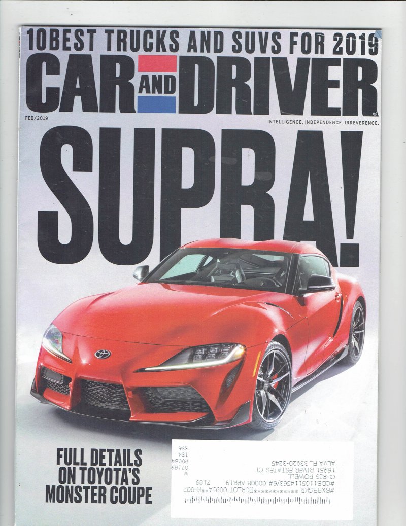 Image 0 of Car and Driver Magazine February 2019