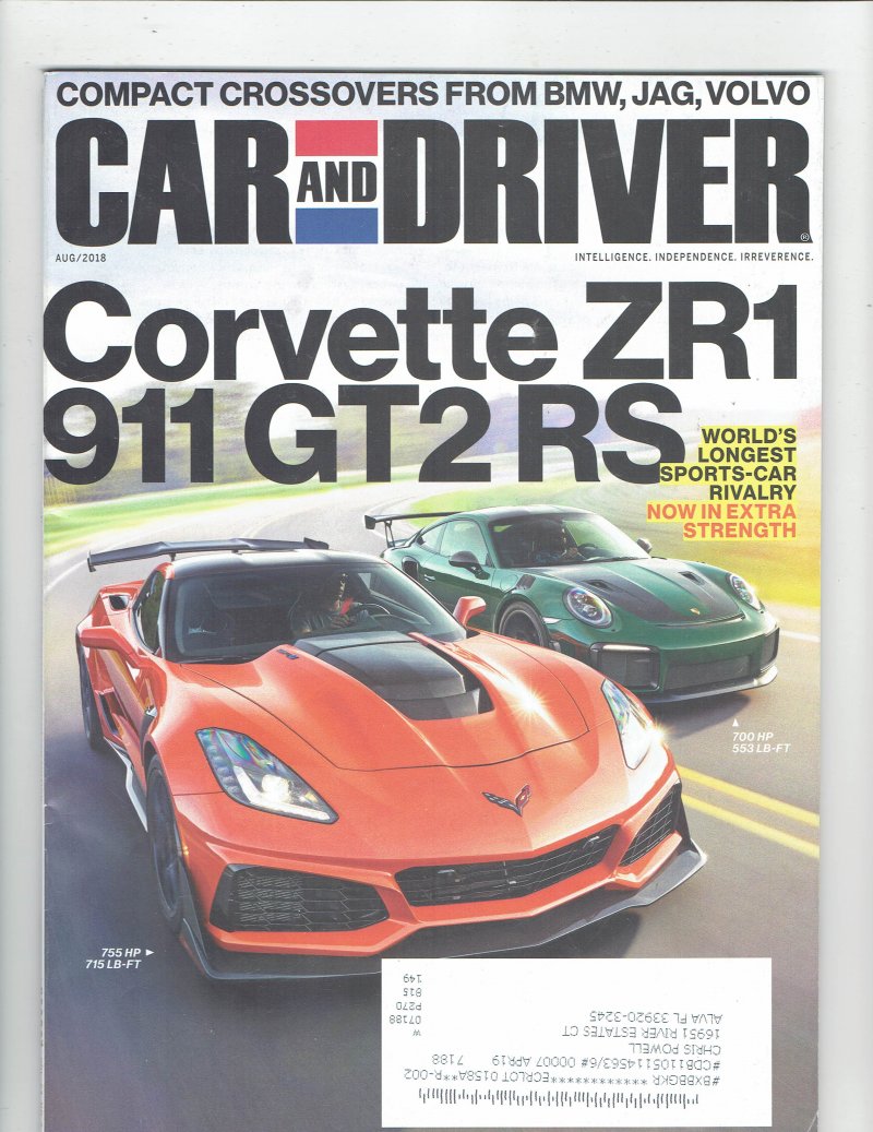 Image 0 of Car and Driver Magazine August 2018