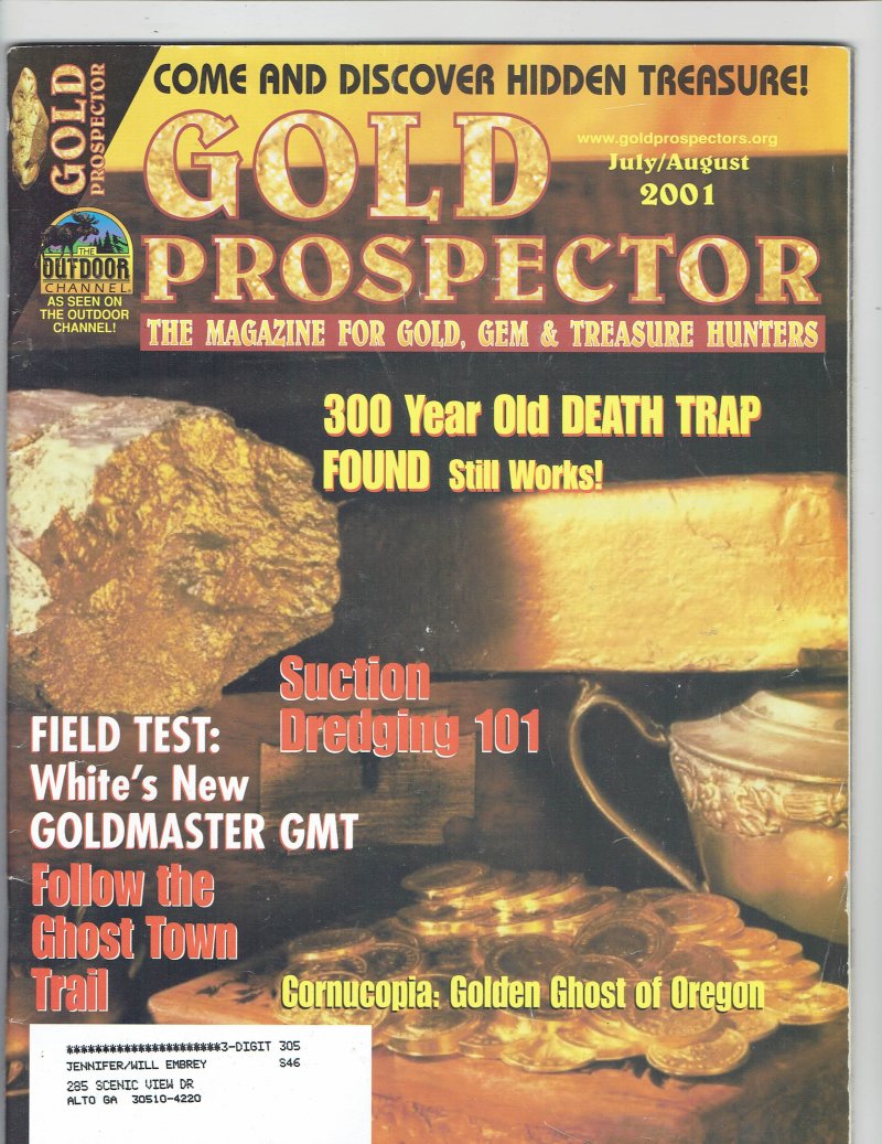 Image 0 of Gold Prospector Magazine July August 2001