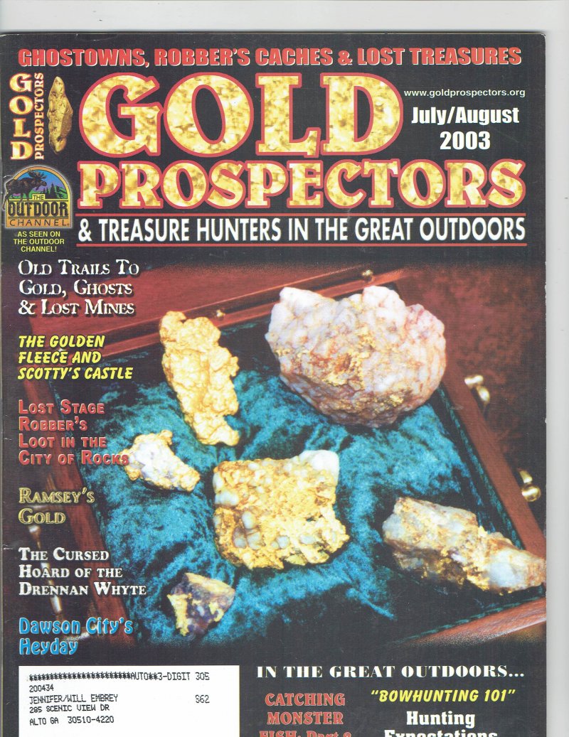Image 0 of Gold Prospector Magazine July August 2003
