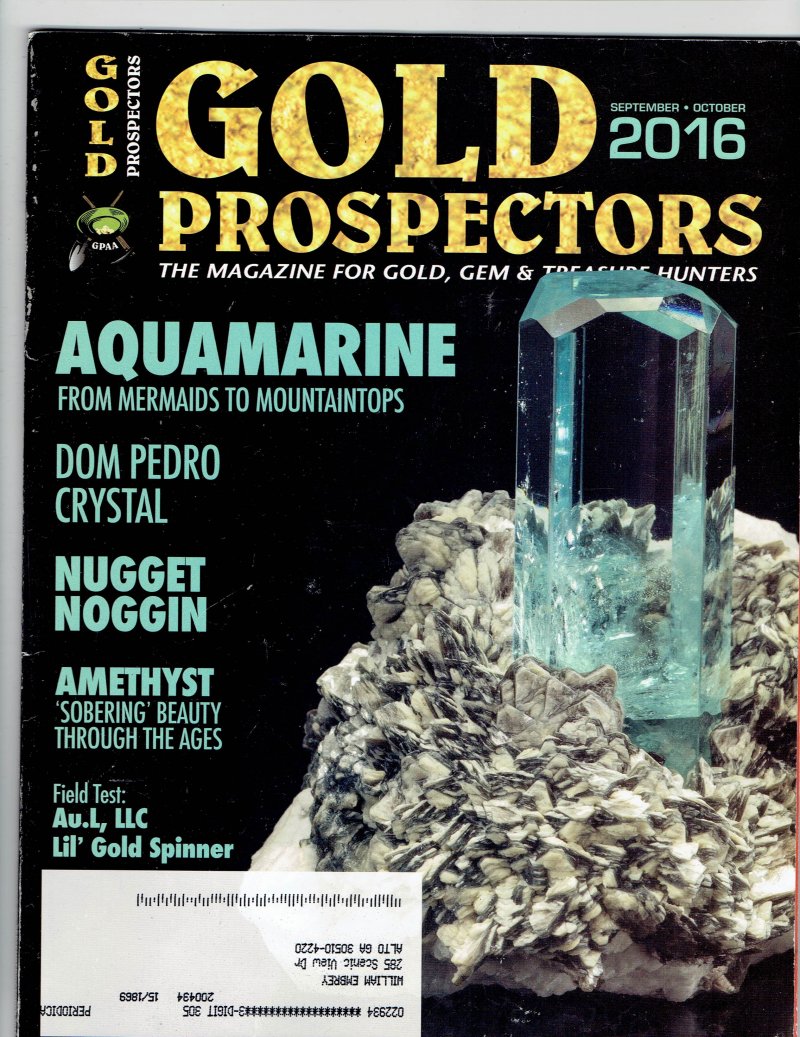 Image 0 of Gold Prospector Magazine September October 2016