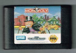 Sega Genesis Monopoly vintage game Cart