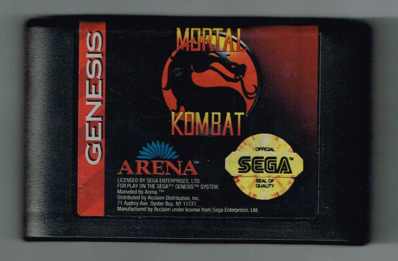 Image 0 of Sega Genesis Mortal Kombat vintage game Cart