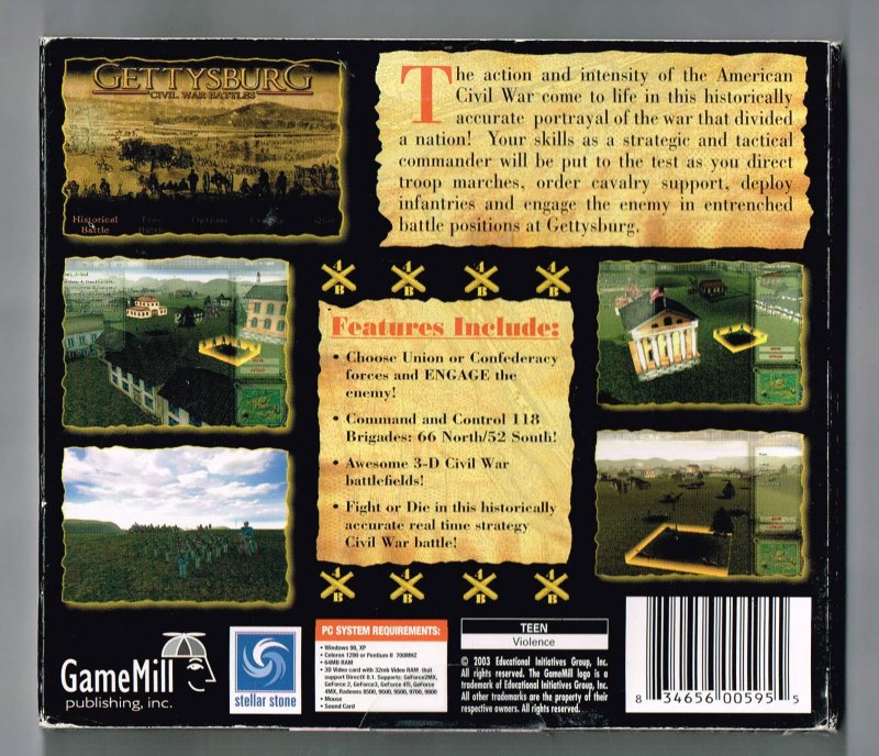 Image 1 of Gettysburg Civil War Battles PC Game
