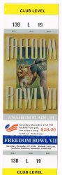 1990 Freedom Bowl Game VII Full Unused Ticket Tulsa Oregon Colorado State