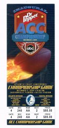 2005 Inaugural ACC Championship Game Full Ticket Virginia Tech Boston College