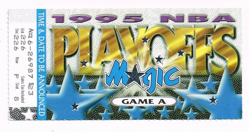 Image 0 of 1995 NBA Playoffs Ticket Stub Celtics @ Magic Eastern Conference 1st Rd Game 1