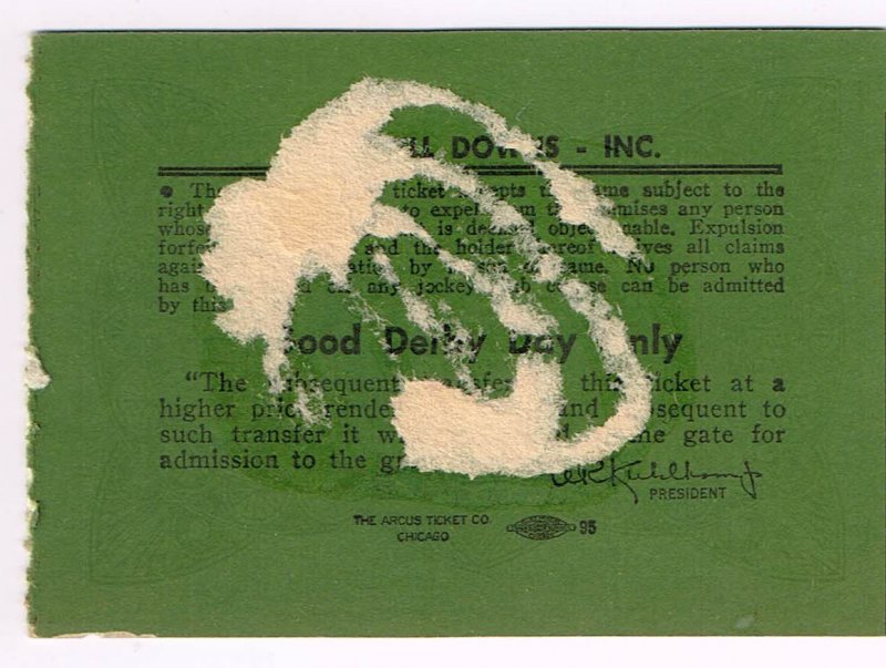 Image 1 of 1964 Kentucky Derby Ticket Northern Dancer Winner