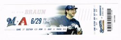 Aaron Hill Hit For Cycle Full Unused Season Ticket 6 29 2012