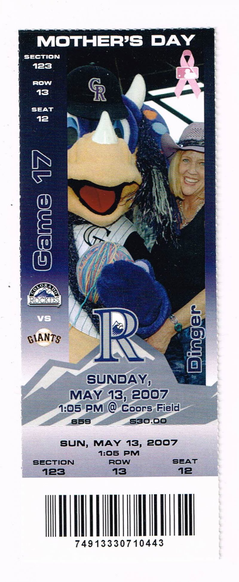 Image 0 of Fred Lewis Hit For Cycle Full Unused Season Ticket 5 13 2007