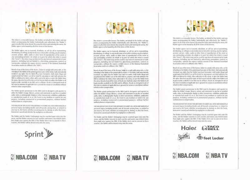 Image 1 of 2012 NBA All Star Game Ticket Set Orlando Kevin Durant MVP