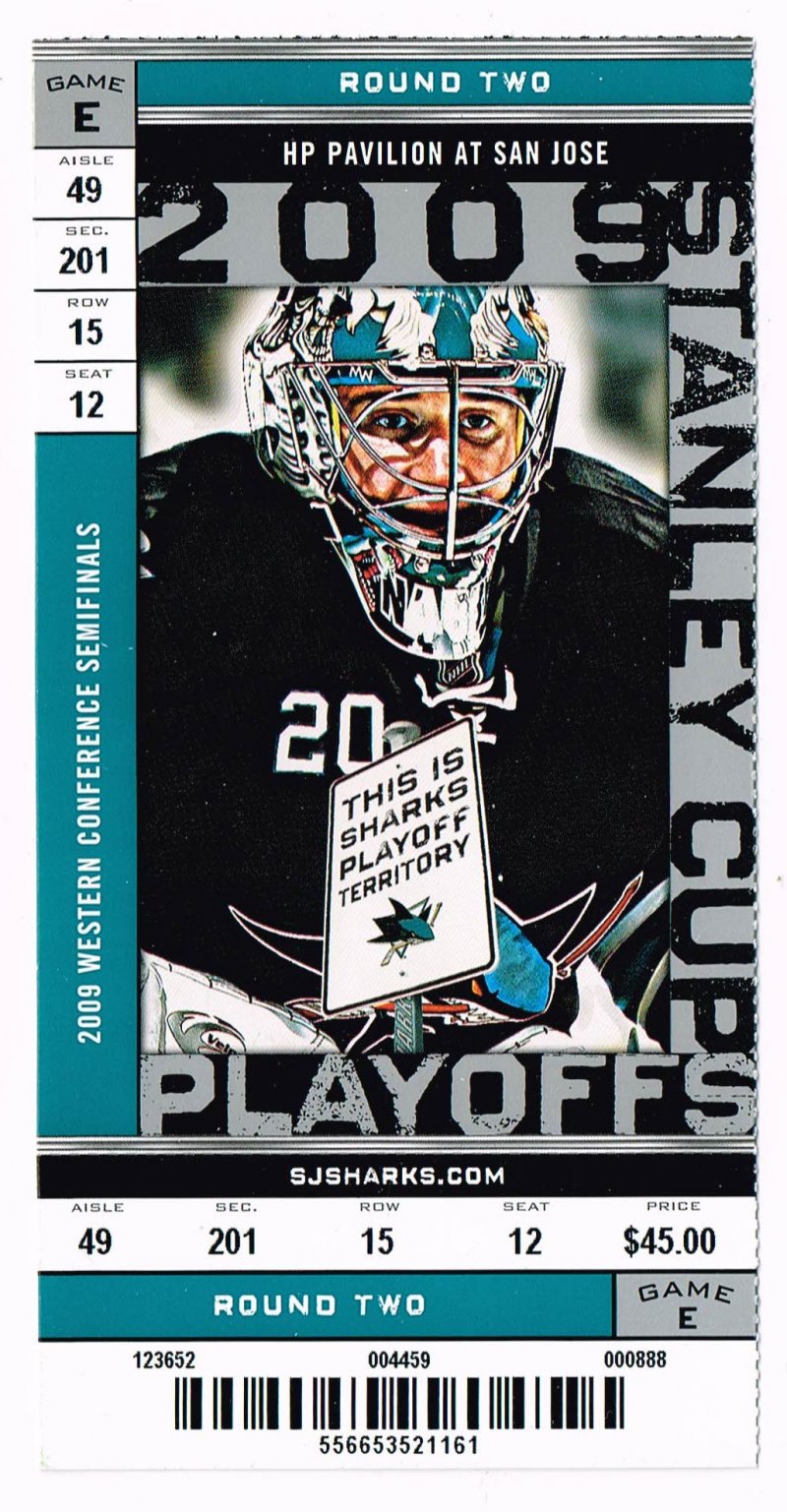 Image 0 of 2009 NHL Stanley Cup Playoffs Season Ticket Red Wings @ Sharks Round 2 Game 1