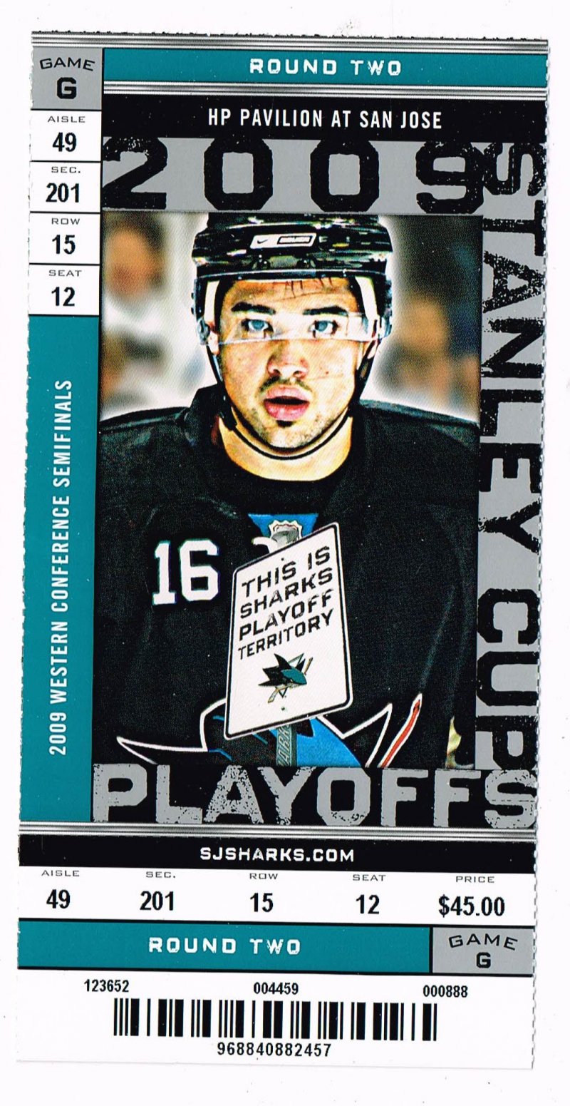 Image 0 of 2009 NHL Stanley Cup Playoffs Season Ticket Red Wings @ Sharks Round 2 Game 5