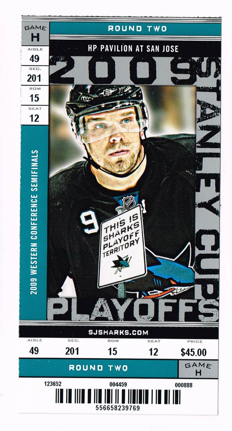 Image 0 of 2009 NHL Stanley Cup Playoffs Phantom Ticket Red Wings @ Sharks Round 2 Game H