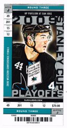 2009 NHL Stanley Cup Playoffs Season Ticket Blackhawks @ Sharks Round 3 Game 2