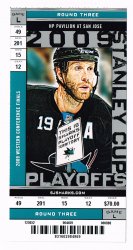 2009 NHL Stanley Cup Playoffs Phantom Ticket Blackhawks @ Sharks Round 3 Game L