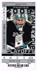 2009 NHL Stanley Cup Finals Phantom Ticket Sharks Round 4 Game M