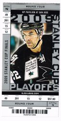 2009 NHL Stanley Cup Finals Phantom Ticket Sharks Round 4 Game N