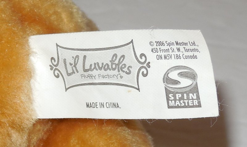 Image 2 of 2006 Lil Luvables Brown Bear Spin Master Toy Teddy 6