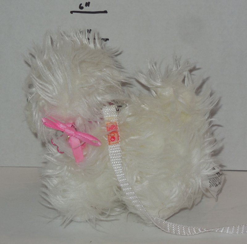 Image 1 of Battat Our Generation OG White Dog with Pink Bow and Leash