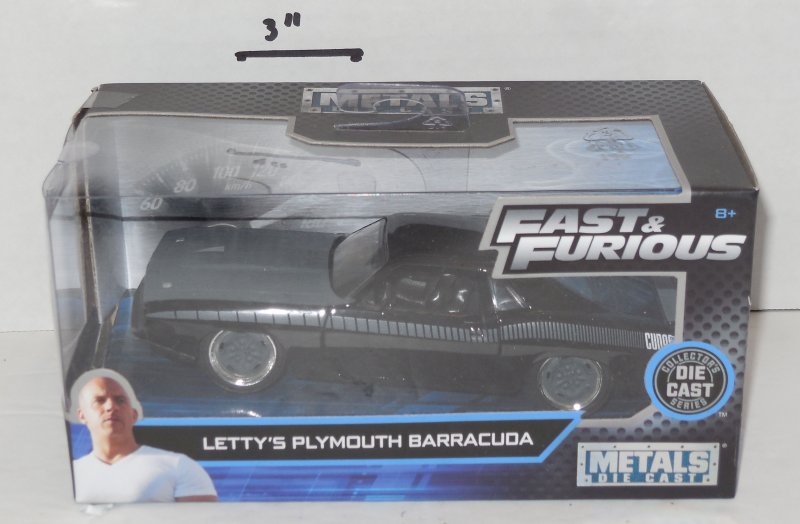 Jada 1/32 Fast And Furious Letty's Plymouth Barracuda #24075 Die Cast Metal
