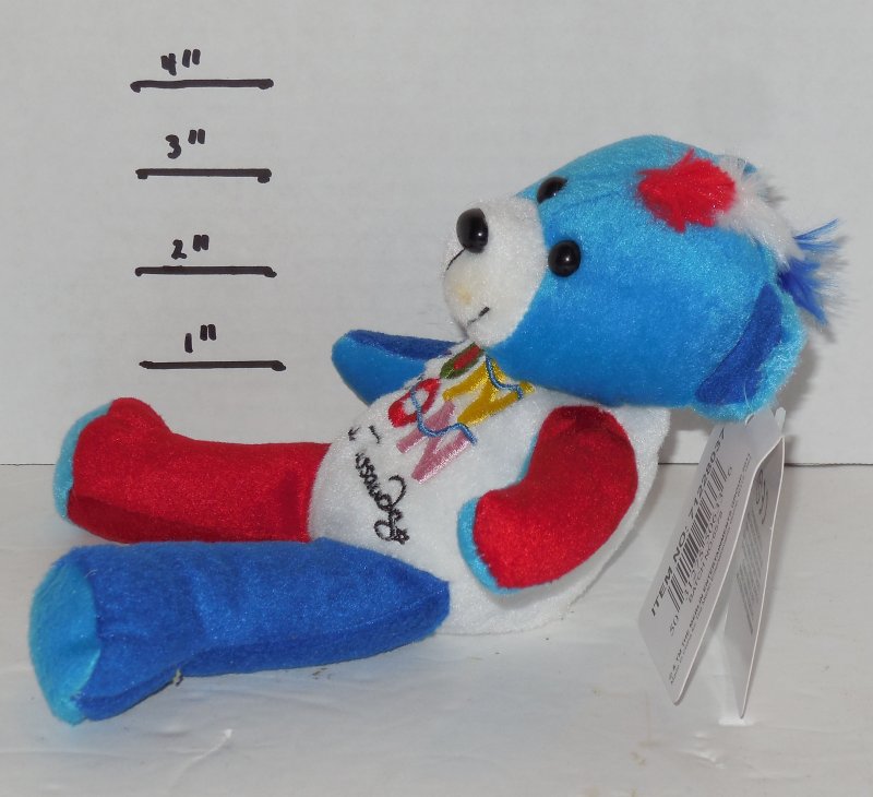 Image 2 of Rare and VHTF madame tussaud London Souvenir BEAN BAG BEAR plush toy