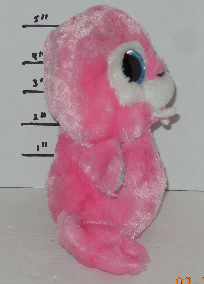 Image 3 of TY Beanie Boos Tusk The Walrus Pink plush toy