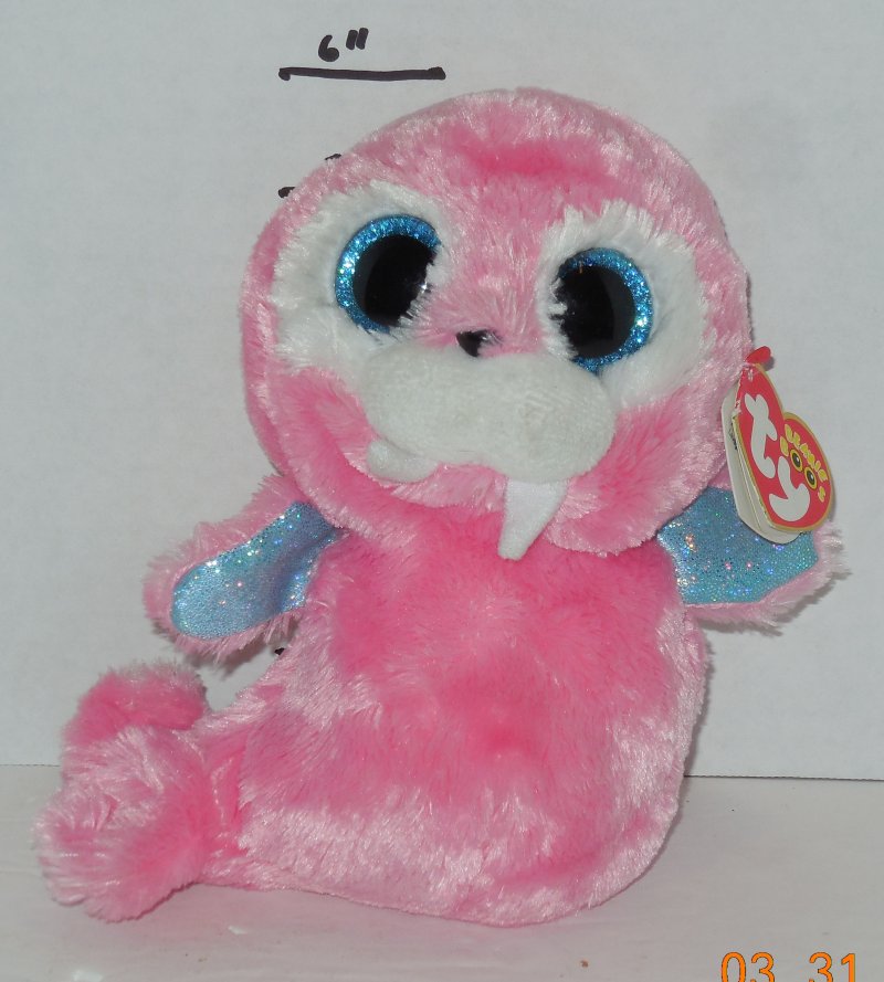 Image 0 of TY Beanie Boos Tusk The Walrus Pink plush toy
