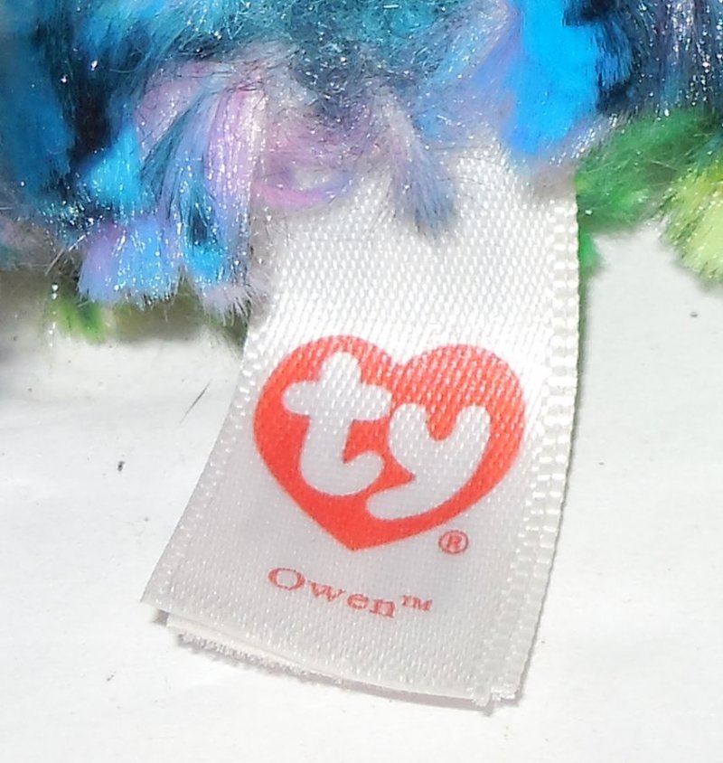 Image 4 of TY Owen Beanie Babies Boos The Owl plush toy