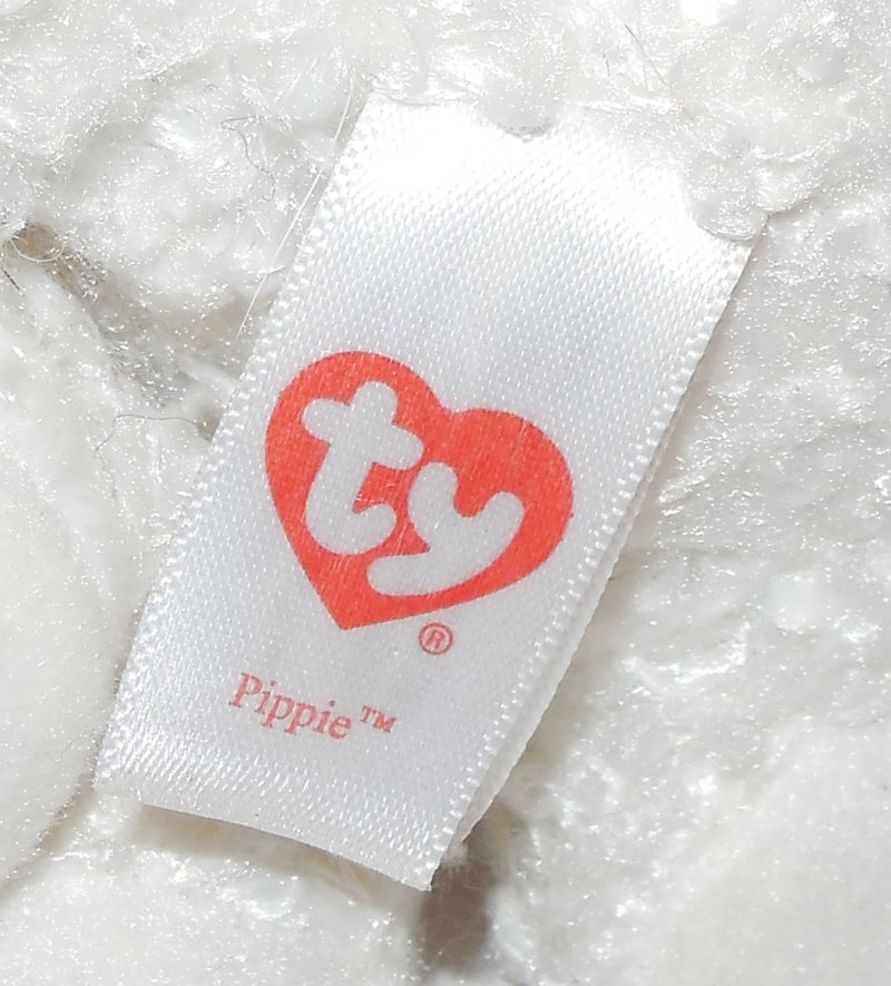 Image 4 of TY Pippie Beanie Babies Boos The Dog White plush toy