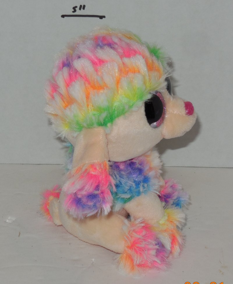 Image 3 of TY Rainbow Beanie Babies Boos The Poddle Dog plush toy