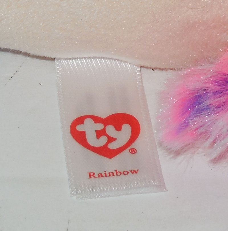 Image 4 of TY Rainbow Beanie Babies Boos The Poddle Dog plush toy