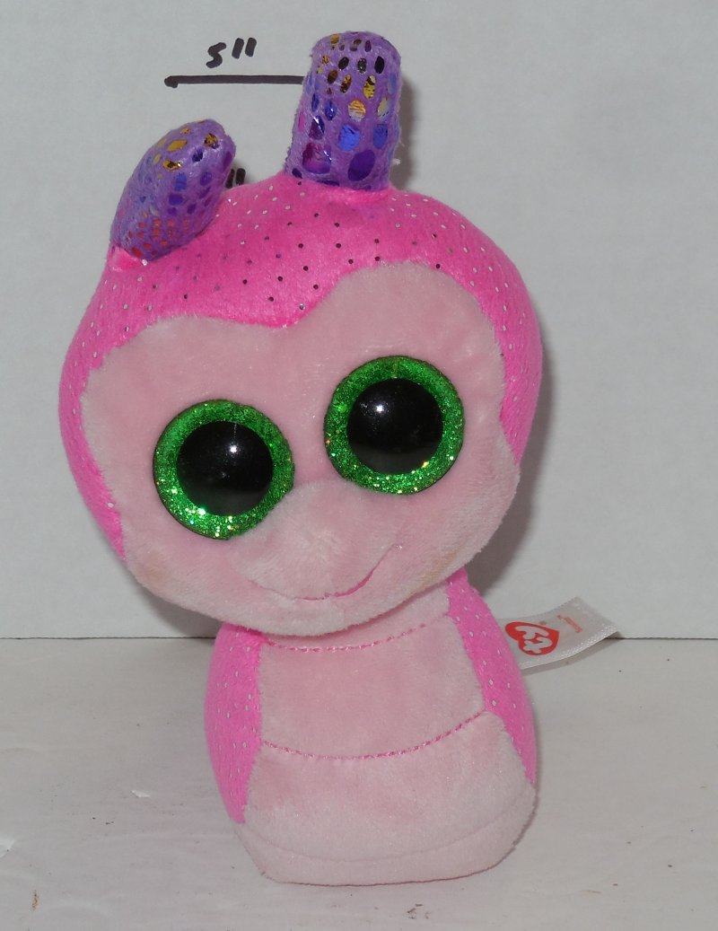 Image 0 of TY Scooter Beanie Babies Boos The Snail Pink plush toy