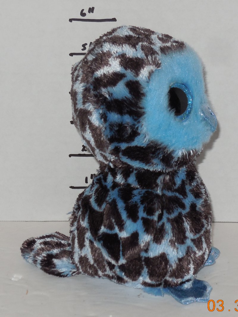 Image 3 of TY Silk Beanie Babies Boos Yago The Owl plush toy