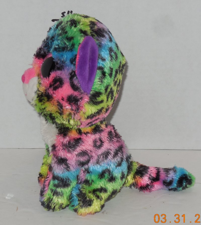 Image 1 of TY Silk Dotty Beanie Babies Boos The Leopard plush toy